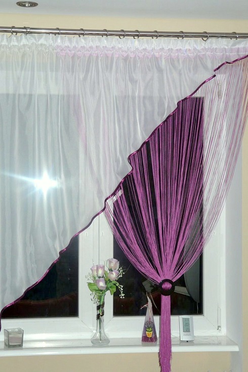 Moderne fertiggardine aus voile neu schöne gardine gd2 top design ... Welche vorhänge für schräge